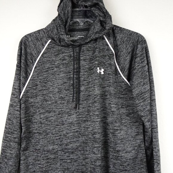 Under Armour Hoodie Top Women's Size L Gray Velocity Hooded Loose Fit - Picture 2 of 10